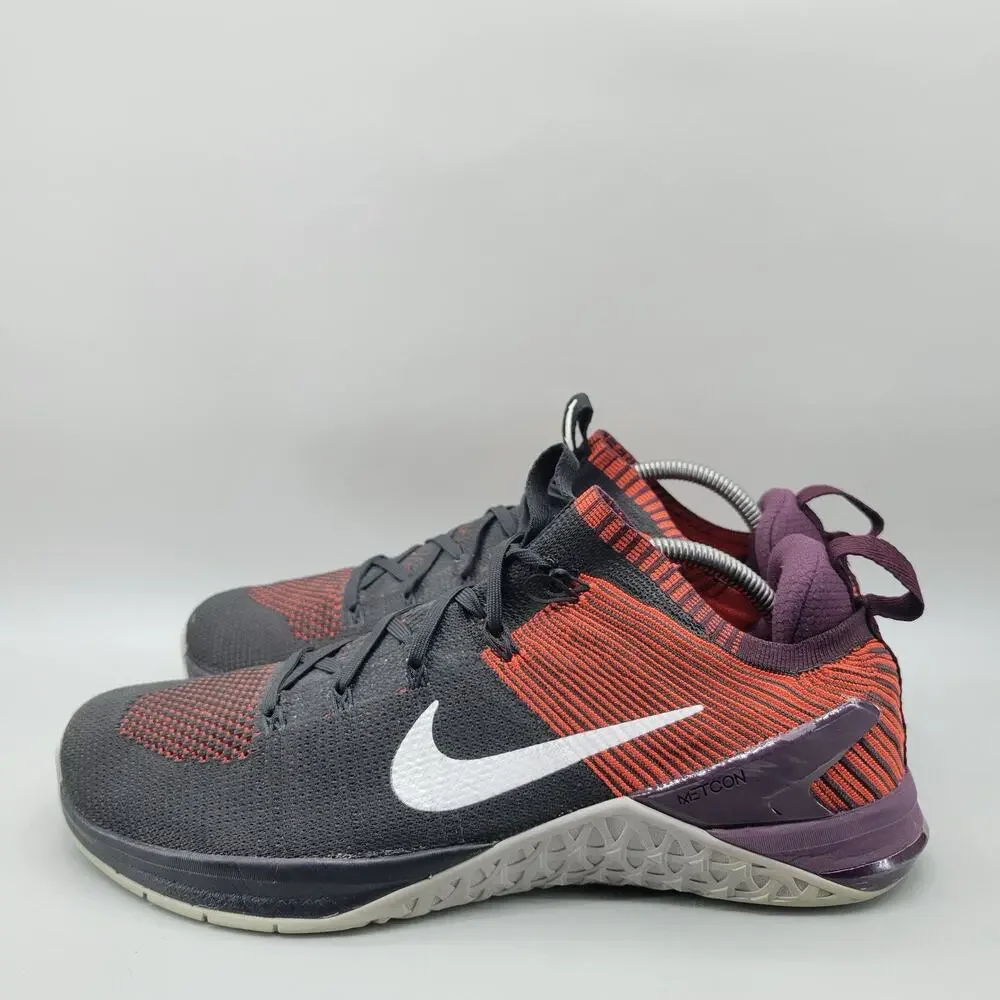 Nike Metcon DSX Flyknit 2 Training Shoes Men Size 11 Red Black Lifting Sneakers‎